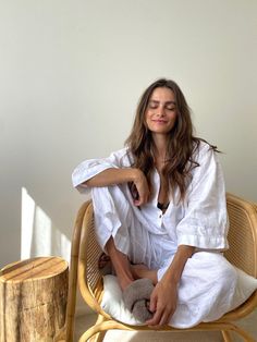 Linen Loungewear Set, Linen Wardrobe, Living Aesthetic, Bamboo Bedding, Beauty Photoshoot, Linen Loungewear, Bedroom Door, Pregnant Belly, Golden Girl