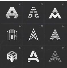 an image of some type of logos that can be used in many different ways, including letters