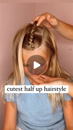 Audrey McClelland | CUTEST HALF UP HAIRSTYLE ❤️ Here’s one of my all time favorites to do in Victoria’s hair! I just love this one so much! The trick here is... | Instagram Kids Up Do, Half Up Half Down Girls Hairstyles, Half Up Hairstyles For Kids, Toddler Half Up Half Down Hair, Kids Hairstyles Half Up Half Down, Half Up Half Down Hair Toddler, Half Up Half Down Kids Hair