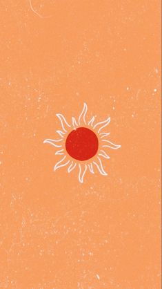 an orange and white drawing of a sunflower on a brown background with the word love written below it