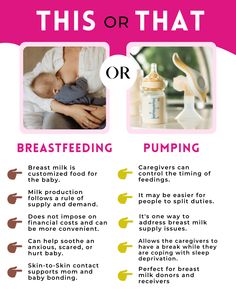 a poster with instructions on how to use breast milk for breastfeeding and breasting