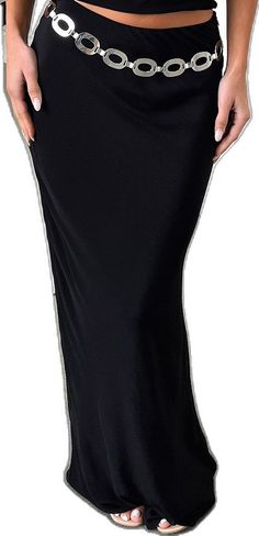 Sleek Long Skirt For Night Out, Sleek Lined Flared Skirt, Sleek Long Maxi Skirt For Spring, Sleek Long Lined Skirt, Sleek Spring Maxi Skirt, Sleek Maxi Skirt For Spring, Sleek Long Flowy Skirt, Sleek Flowy Long Skirt, Sleek Long Pencil Skirt For Spring