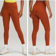 Nwt Lululemon Wunder Train Hr Leggings 25" In Aztec Brick - Burnt Orange Women's Plus Size 20 New With Tags Style Number: W5cqds Material: Everlux Plus Size 20, Wunder Train, Burnt Orange Color, Outfits With Leggings, Burnt Orange, Size 20, Lululemon Athletica, Pant Jumpsuit, High Rise