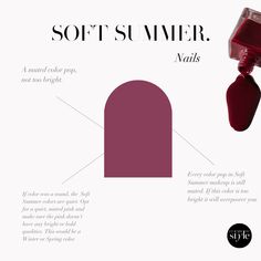 Soft Summer Nails Colour, Red Lipstick For Soft Summer, Soft Summer Nail Polish, Soft Summer Nail Polish Colors, Soft Summer Red Lipstick, Makeup For Soft Summer, Soft Summer Dark