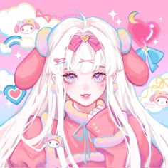 Kuromi Melody, Sanrio Kuromi, White Hair, Fun Games, Group Chat, Cinnamon, On Twitter, Twitter, Hair