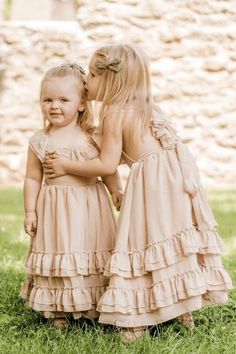 Nellie | Bailey's Blossoms | Infant - Toddler Girl's | Ruffle Maxi Dre – Charlie Rae Thanksgiving Pics, Kids Maxi Dresses, Mommy And Me Photoshoot, Spring Family Photos, Kids Maxi, Flower Girl Outfit, Blush Maxi Dress, Family Photo Outfit Ideas, Champagne Dress