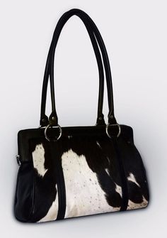 Cowhide Satchel Purse Black White. Brown leather bag, leather and cowhair bag, dark brown leather handbag, cowhide leather messenger bag, brown leather purse Small Cow, Hair Bag, Cowhide Purse, Cowhide Handbags, Cowhide Bag, Perfect Purse, Fur Bag, Leather Satchel Bag, Fashion Marketing