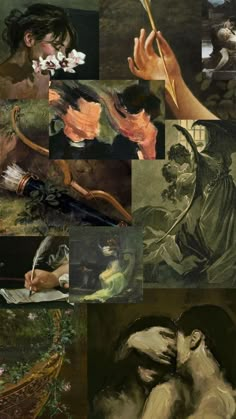 many different paintings are shown together in this collage