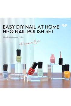 Morovan Nail Polish Set Fingernail: Quick Dry Nail Polish Kit Regular Nail Polish Bulk 0.25 oz Finger Nail Polish Pack Glossy Toenail Polish DIY Gifts for Women Quick Dry Nail Polish, Dry Nails Quick, Diy Nails At Home, Fingernail Polish, Toenail Polish, Dry Nail Polish, Nail Polish Kits, Dry Nails