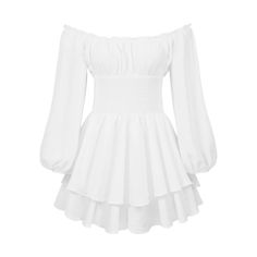 PRICES MAY VARY. Material: This puff sleeve ruffle romper shorts jumpsuit is made of polyester fabric. Super soft, lightweight, skin-friendly, breathable and comfortable to wear. 2022 Trendy ruffle mini dress with shorts. Features: Off shoulder, solid color, puff long sleeve, lantern sleeve with elastic cuff, ruched bust, stretch high waist, A line, above knee length,the faux skirt of this style fits over your belly, simple solid color never out of fashion. Very chic and elegant romper for women Luxury Floor-length Raw Silk Kurta, Off-shoulder Casual Dress, Luxury Fit And Flare Maxi Dress For Party, Dresses For Concerts Music, Long Sleeve Off Shoulder Dress Casual, Luxury Elegant Midi-length Pencil Skirt, Pirate Women Dress, Ephron Inspired Dresses Short, Off Shoulder Dress Shirts