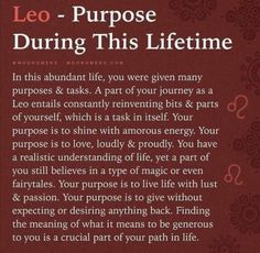 the poem for leo - purpose during this lifetime is written in red and black