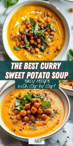 the best curry sweet potato soup with step by step instructions