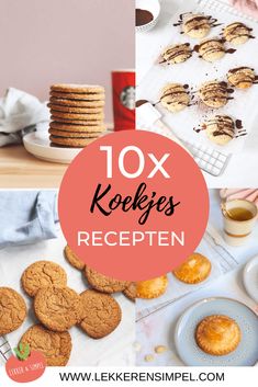 collage of cookies and desserts with text overlay that reads 10x kokes recepten