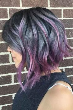 Rainbow Hair Color, Color Highlights, Choppy Hair, Hair Color Purple, Ombre Hair Color, Pretty Hair, Rainbow Hair, Crazy Hair, Hair Colour