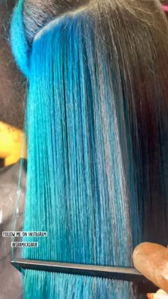 Baby Blue haircolor 🐬💙using blonde solutions on 4b natural hair silkpress by @shamicashair in 2022 | Diy hair color, Hair styles, Dyed hair Hair Styles Dyed, Color Hair Styles, 4b Natural Hair, Peekaboo Hair Colors, Hair Stripes, Peekaboo Hair, Diy Hair Color, Hair Color Options