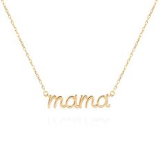 Mama Necklace, Mother Necklace, Cursive Letter Necklace, Mom Necklace,solid gold necklace, mother's day giftThe Mama necklace celebrates all mothers and their unconditional love and dedication. Made from 14-karat gold, the mama charm is draped from a delicate chain and simple enough to wear everyday layered with other favorites.▲Specs:•Solid 14K gold.•Pendant width- approx. 1"•Adjustable length- 16"-18"•Current production time- 1 week.•This item automatically ships with signature confirmation.▲F Cheap Custom Gold Necklace For Mother's Day, Cheap Minimalist Name Necklace For Mother's Day, Mommy Necklace Custom, Mommy Necklace Short, Delicate Chain Jewelry For Mother's Day, Cheap Delicate Chain Name Necklace For Mother's Day, Cheap Mother's Day Name Necklace With Delicate Chain, Momma Necklaces, Necklace Mama