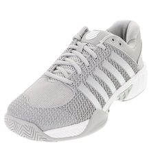 the adidas tennis shoe in grey and white is on sale for $ 599