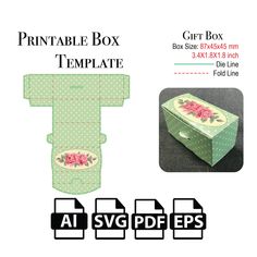 the printable box is shown with instructions to make it