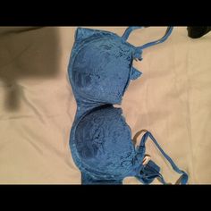 Pretty Blue Lacey Push Up Bra Victoria's Secret Blue Underwire Bra, Victoria's Secret Blue Push-up Bra, Blue Padded Cup Bra By Victoria's Secret, Victoria's Secret Blue Bra With Padded Cups, Victoria's Secret Padded Blue Bra, Victoria's Secret Blue Padded Bra, Blue Lace Push-up Bra, Victoria's Secret Blue Summer Bra, Bra Brands