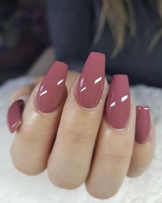 Dusty Rose Nails, Spring Nail Color, Summer Nails Colors Designs, Nagel Tips, Spring Nail Colors, Her Nails, Colorful Nail Designs, Sensory Bin, Pink Nail