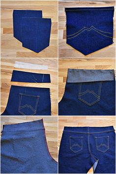 how to sew an old pair of jeans