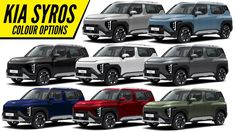 The Kia Syros is available in a variety of striking exterior colors to suit every personality and style. These include - Aurora Black Pearl, Frost Blue, Gravity Grey, Glacier White Pearl, Imperial Blue, Intense Red, Pewter Olive and Sparkling Silver