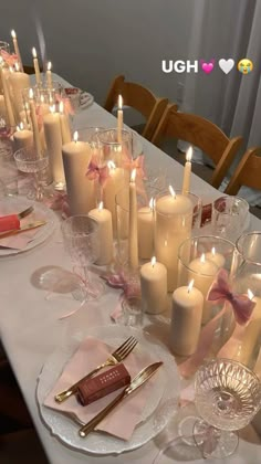 dinner party, party table, candle centerpiece Diner Party, Sweet Sixteen Birthday Party Ideas, Girly Birthday Party, Table Candle, Candle Centerpiece, Birthday Dinner Party, Cute Birthday Ideas, Pink Birthday Party, Sweet 16 Birthday Party