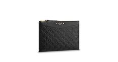 Daily Pouch Monogram Empreinte Leather - Women - Travel | LOUIS VUITTON ® Modern Black Pouch For Formal Occasions, Designer Black Business Pouch, Black Clutch Pouch For Business, High-end Black Clutch With Dust Bag, Elegant Black Pouch Wallet, Designer Black Business Clutch, Designer Black Clutch For Business, Luxury Black Business Pouch, Luxury Black Pouch Wallet