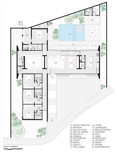 the floor plan for this modern house is very large and has multiple levels to accommodate it