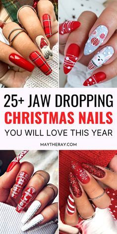 Christmas Naildesign, December Nails Christmas, Christmas Nail Designs Holiday, Christmas Nail Designs Acrylic, Xmas Nail Designs, Black Nail Design, Nails Acrylic Designs, Nails Design Fall