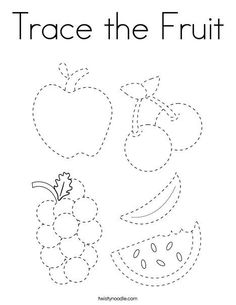 trace the fruit worksheet