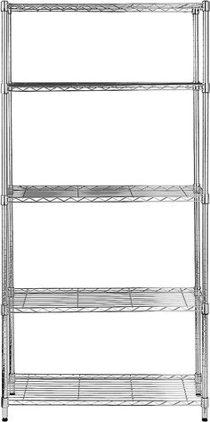 three tiered shelving unit with four shelves