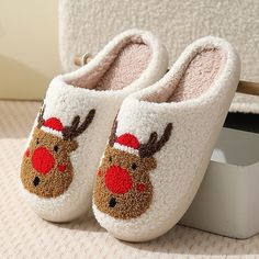 Season:Winter; Listing Date:09/04/2024 Reindeer Plush, Red Pumpkins, Cartoon Reindeer, Christmas Slippers, Vintage Cartoons, Animal Slippers, Black Pumpkin, Indoor Shoes, Plush Slippers