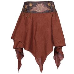 Skirts Indian, Indian Skirts, Skirts Brown, Steampunk Skirt, Indian Skirt, Cotton Skirts, Ren Fest, Ren Fair, Brown Skirt