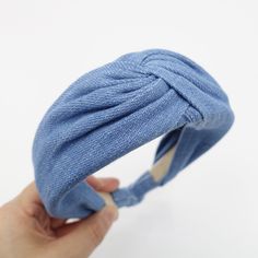 "Denim twisted headband cross and twisted style plastic hairband frame is wrapped by suede fabric inside whole width widest part of fabric : 2.95\"=7.5 cm Shipping Info I ship from South Korea and to most countries. Products will be shipped within Etsy processing time except for Saturday, Sunday, and Korea's holidays. Import duties, taxes are not included on product price and shipping fee. Please understand that some countries burden on taxes from outside countries. Check your local Customs offi Denim Hair Accessories, Denim Headband, Denim Hair, Scrunchies Diy, Twisted Headband, Hair Band Accessories, Cute Headbands, Denim Crafts, Diy Headband