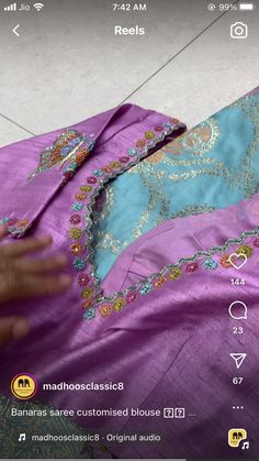 Lavender Saree, Simple Work, New Saree Blouse Designs, Latest Model Blouse Designs, Orange Chiffon, Lehenga Blouse Designs, Cutwork Blouse Designs, Lavender Blouse