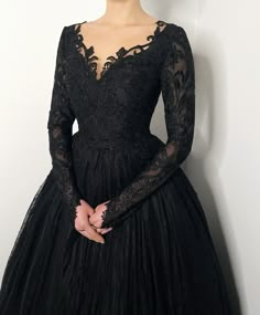 Orders for 2022 September - December are still being accepted! If you need the dress by September, October please choose express shipping! Made to order!! All black lace wedding gown. The skirt is made of many many layers of soft black tulle and the top layer is soft black lace. Bodice and long sleeves dekorated with a different yet matching lace. Hidden zipper closure and little black buttons. After you place the order, I will contact you and send the list of measurements I need. Along with ins