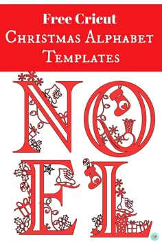 the letter n is for christmas alphabet with ornaments and snowflakes in red on white