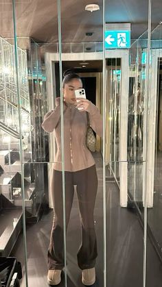 J’adore Dior Outfits, Lululemon Espresso Set, Brown Outfit Aesthetic, Chilly Day Outfit, Cute Chill Outfits, Calm Fits, Gym Sets, 2024 Wardrobe, November Baby