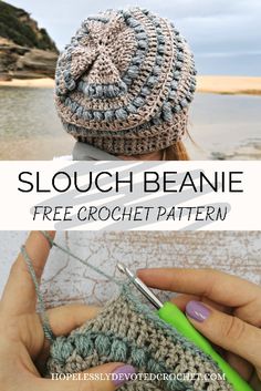 the crochet slouch beanie is free pattern