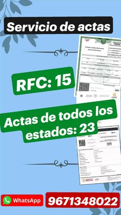 a poster with the words rc 15 actas de tods los estados 23 whatsapp