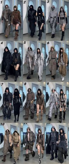 Selection of Outfits in Style DUNE - Imgur Future Post Apocalyptic, Apocalypse Rave Outfit, Dune Core Fashion, Dune Rave Outfit, Dune Outfit Aesthetic, Dune Inspired Outfit, Avant Apocalypse Fashion, Rave Outfit Aesthetic, Dune Clothes