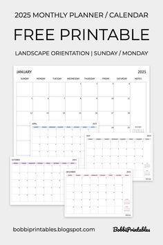 the free printable calendar for january and december