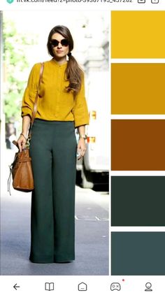 Autumn Color Palette Fashion, Clothes Capsule Wardrobe, Color Blocking Outfits, Color Combinations For Clothes, Classic Style Outfits, Moda Paris, Yellow Outfit