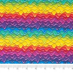 a rainbow colored background with wavy lines