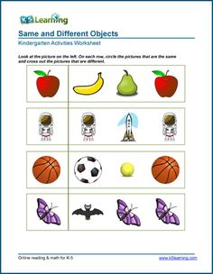 the worksheet is filled with different objects to help students learn how to use them