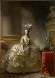 a painting of a woman in an elegant dress