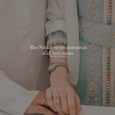 two people holding hands with the words, may ninkin be the destination of all love stories