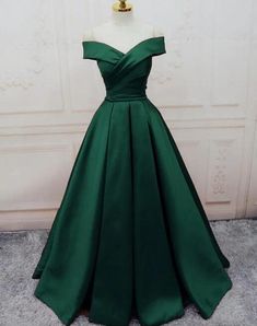 Contact us: lisamony@outlook.com Please left message what color you need when you order it.Besides the picture color, you can also choose any color you want.  Off Shoulder Emerald Green Long Satin Evening Dresses  Processing time: 12-21 business days Shipping Time: 3-5 business days  "Fabric:Stain Hemline/Train:Floor-length Back Detail: Zipper Sleeve Length: Embellishments: Shown Color: Refer to Image Built-In Bra: Yes" This is a Made-to-Order item. All colors and sizes are available and we star Green Prom Dress Long, 2021 Prom Dresses, Senior Prom Dresses, Simple Prom Dress, Satin Evening Dresses, Cute Prom Dresses, Senior Prom, Long Evening Gowns, Green Prom Dress