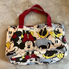 Disney Minnie Mouse Canvas Tote Bag Minnie Mouse Canvas, Disney Tote Bags, Disney Tote, Insulated Tote Bag, Plaid Tote Bag, Plaid Tote, Christmas Tote Bags, Disney Bags, Embroidered Tote Bag